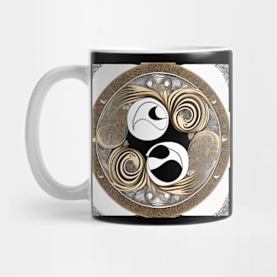 Yin Yang Swirly Art Design Mug